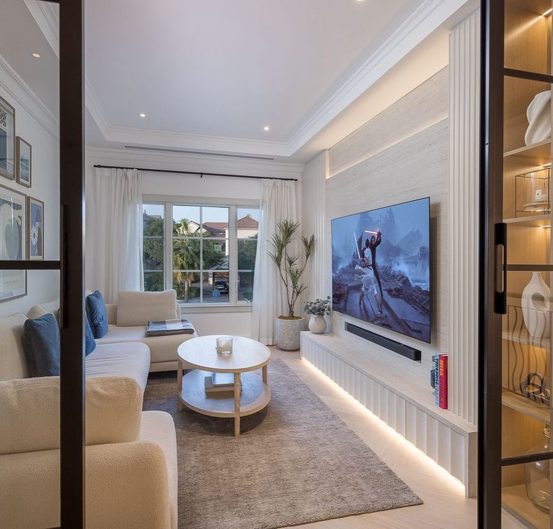 Bright and Inviting Family TV Room