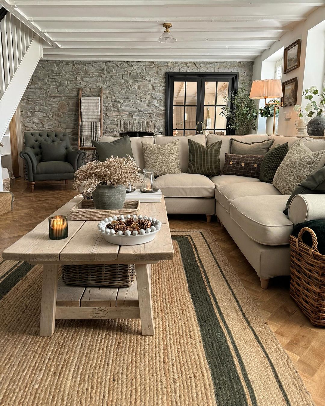 A Living Area with Cozy Stone Textures