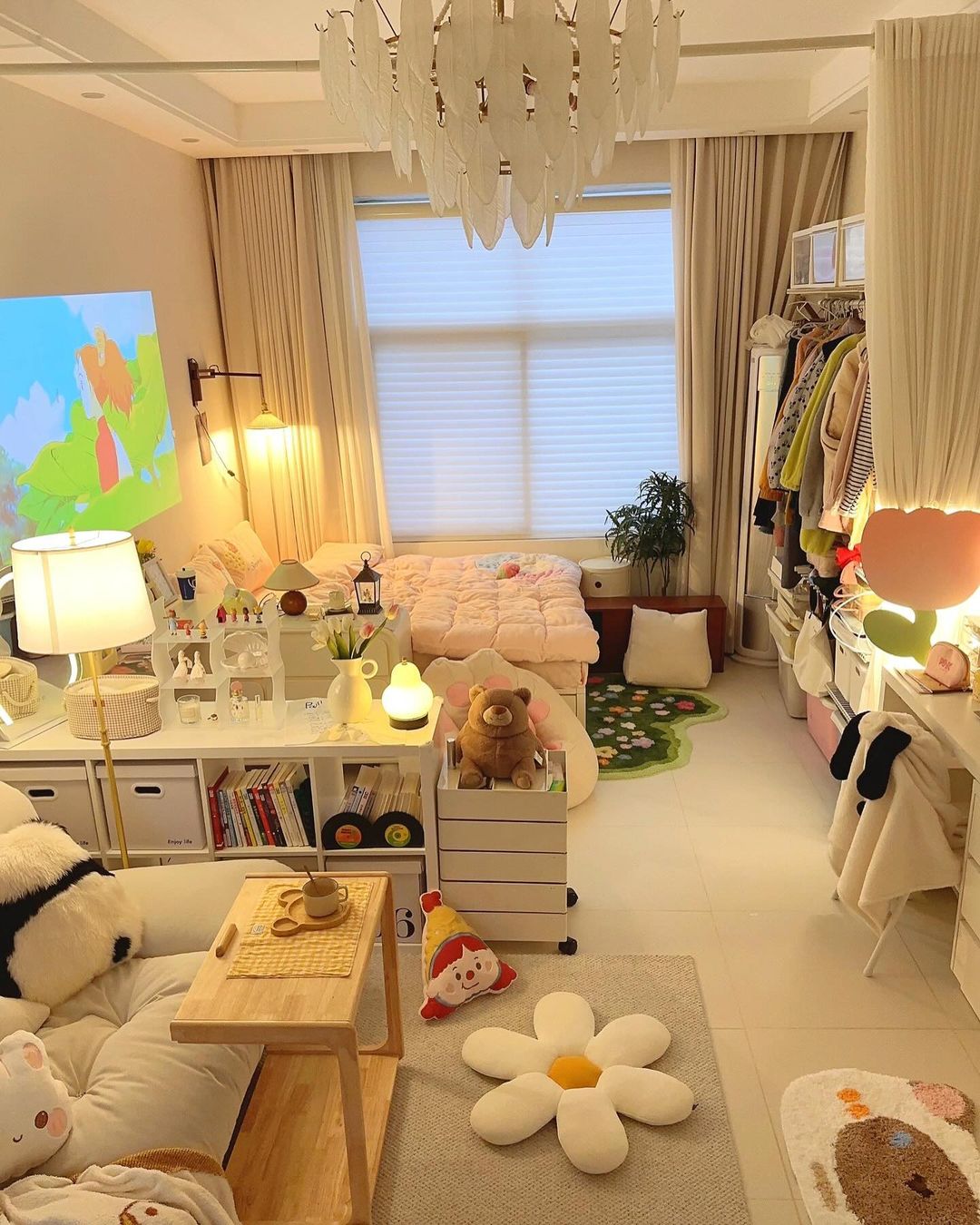 A Living Space in Plush Pastels