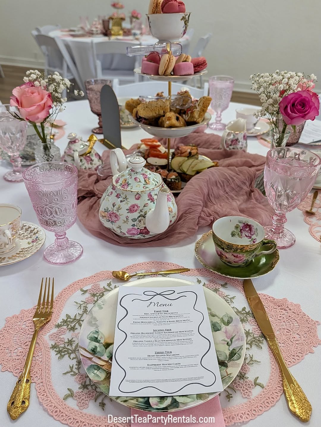 A Printed Menu Place Setting