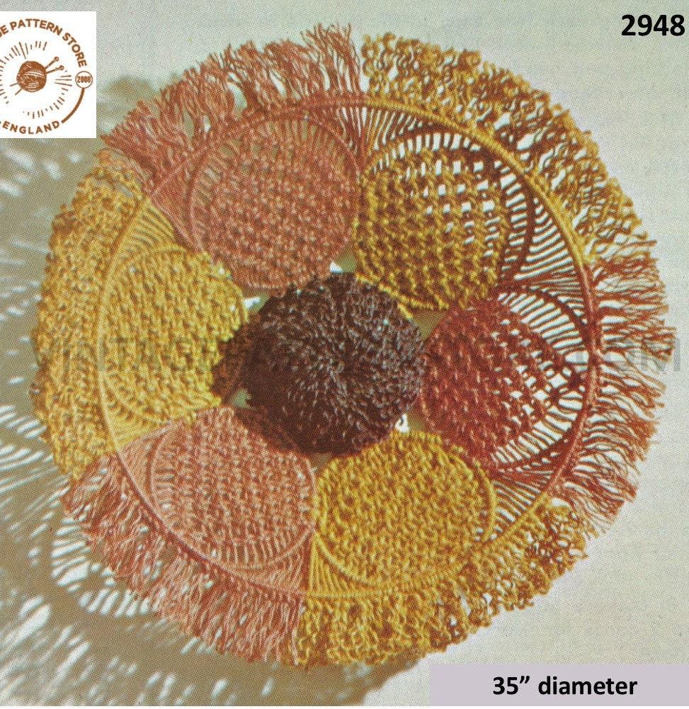 Vintage Circular Macrame Wall Hanging