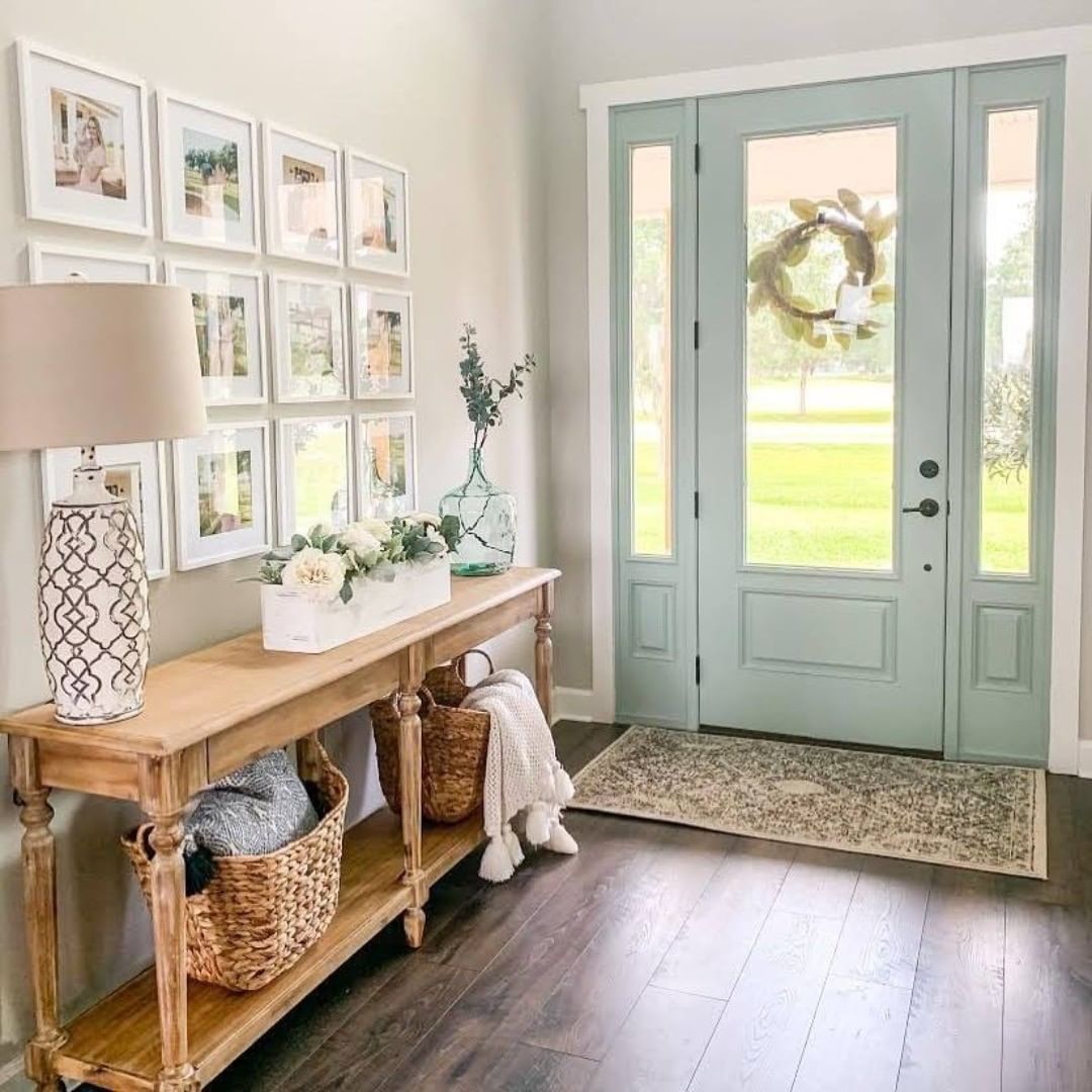 Bright and Welcoming Entryway Gallery Wall
