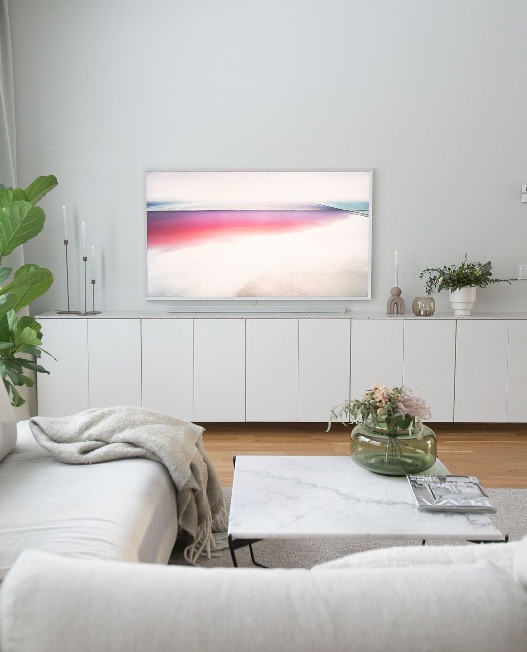 Bright and Airy Coastal TV Room