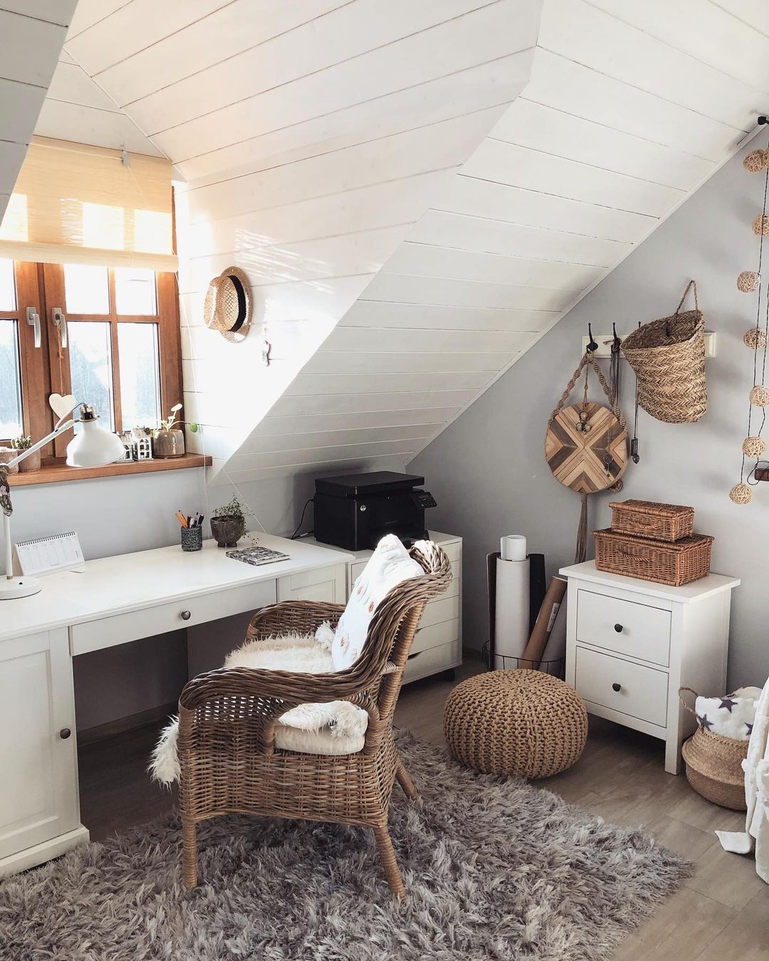 Bright and Airy Cabin Loft Office
