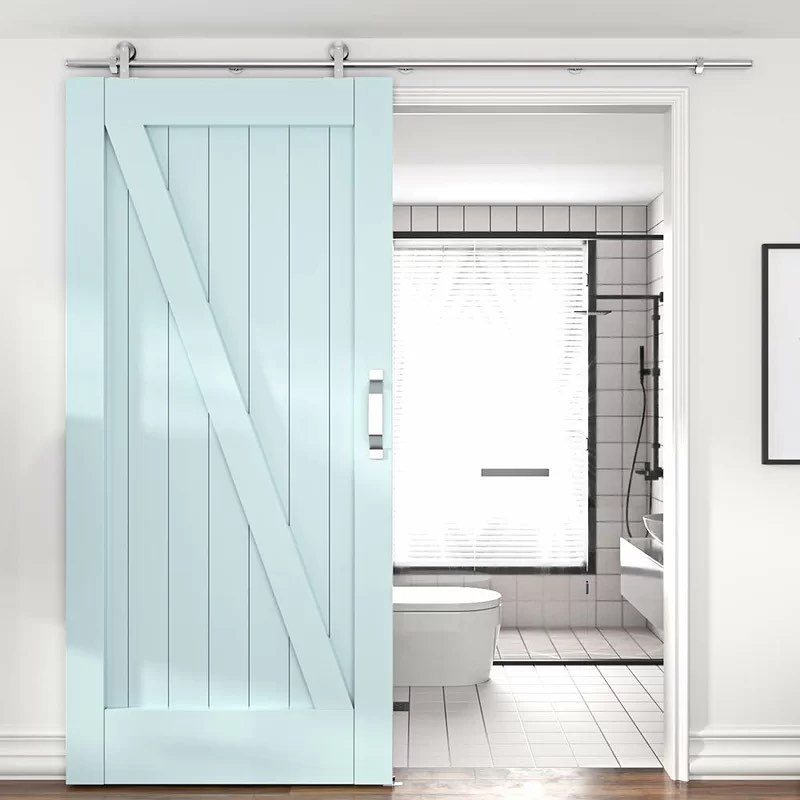 Aqua Sliding Bathroom Door