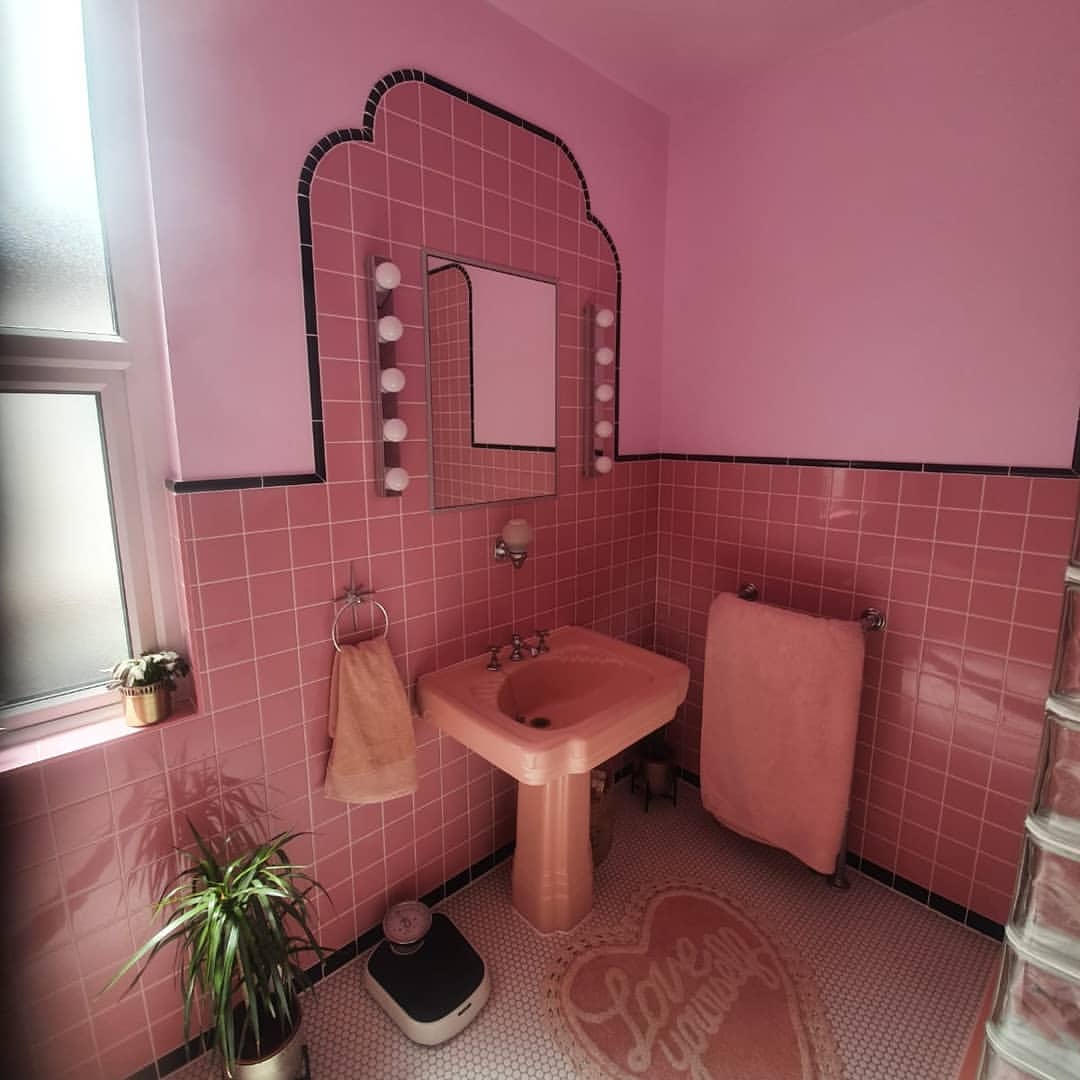 Monochrome Pink with Art Deco Flair
