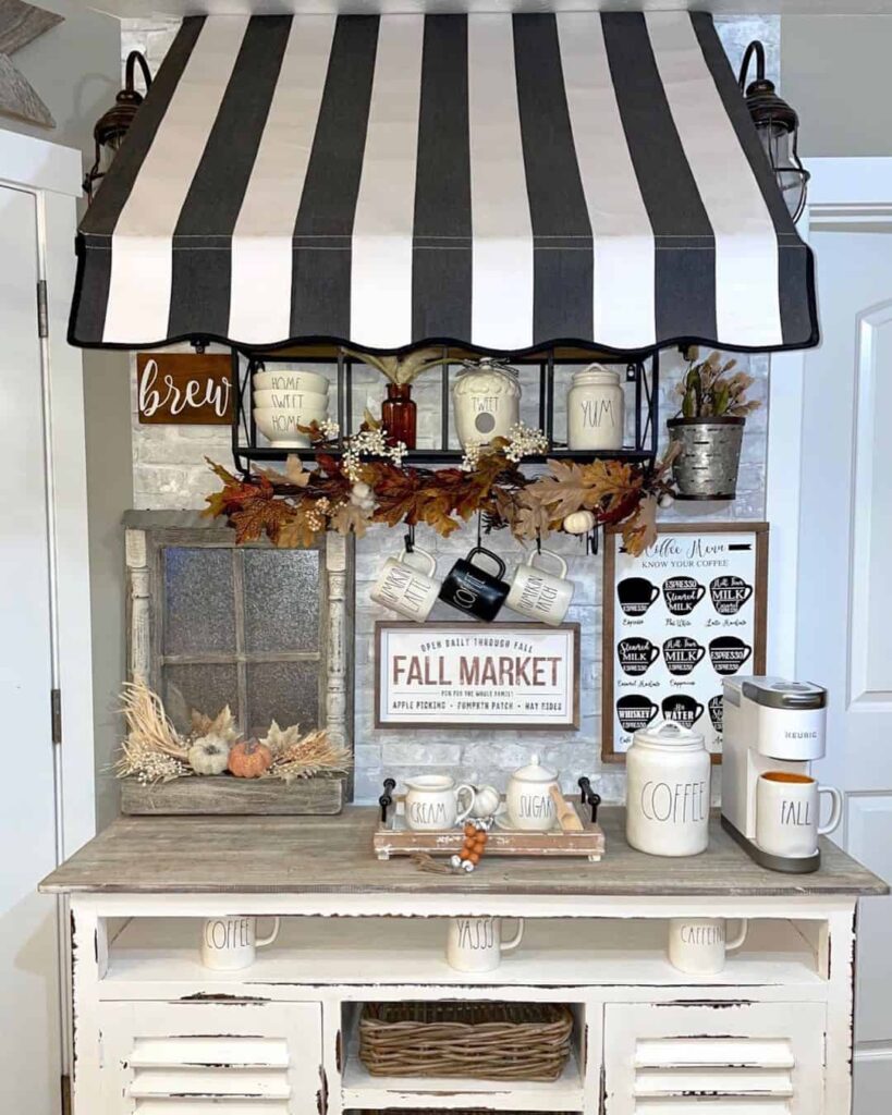 Autumn Fall Coffee Cabinet