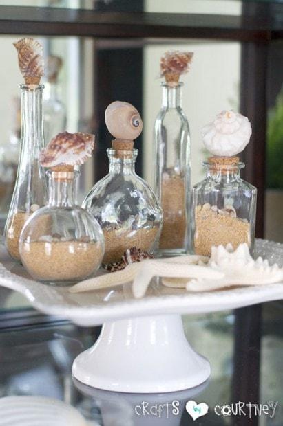 Beach-Themed Seashell Bottle