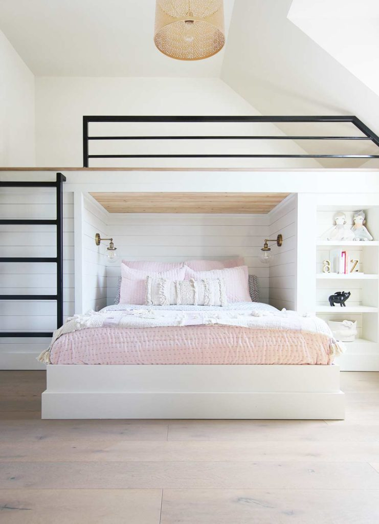 Bed frame with DIY built-in construction