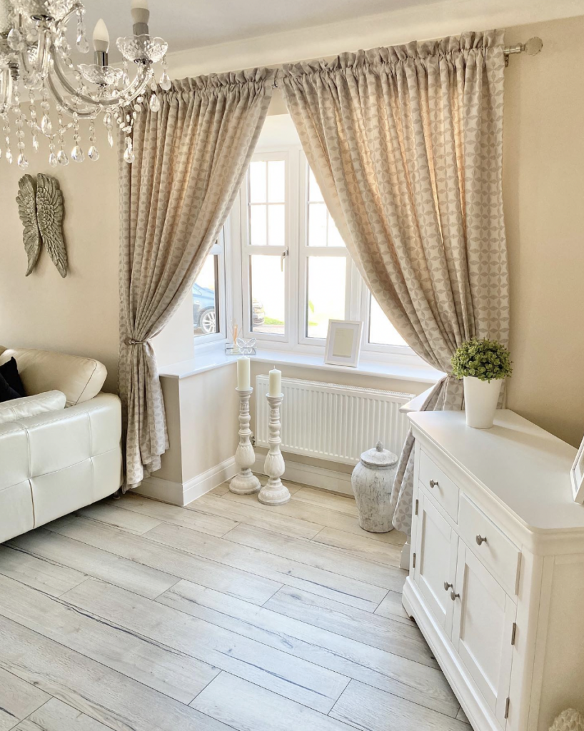 Beige Linen Window Panel