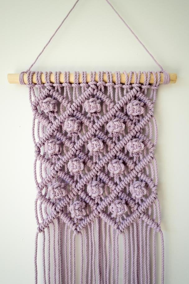 Berry Macrame Wall Hanging