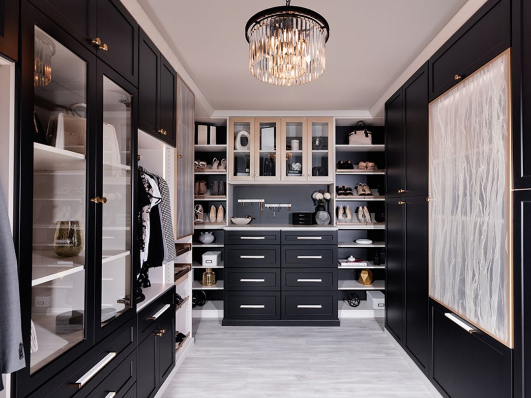 Black and Gold White-Glove Closet