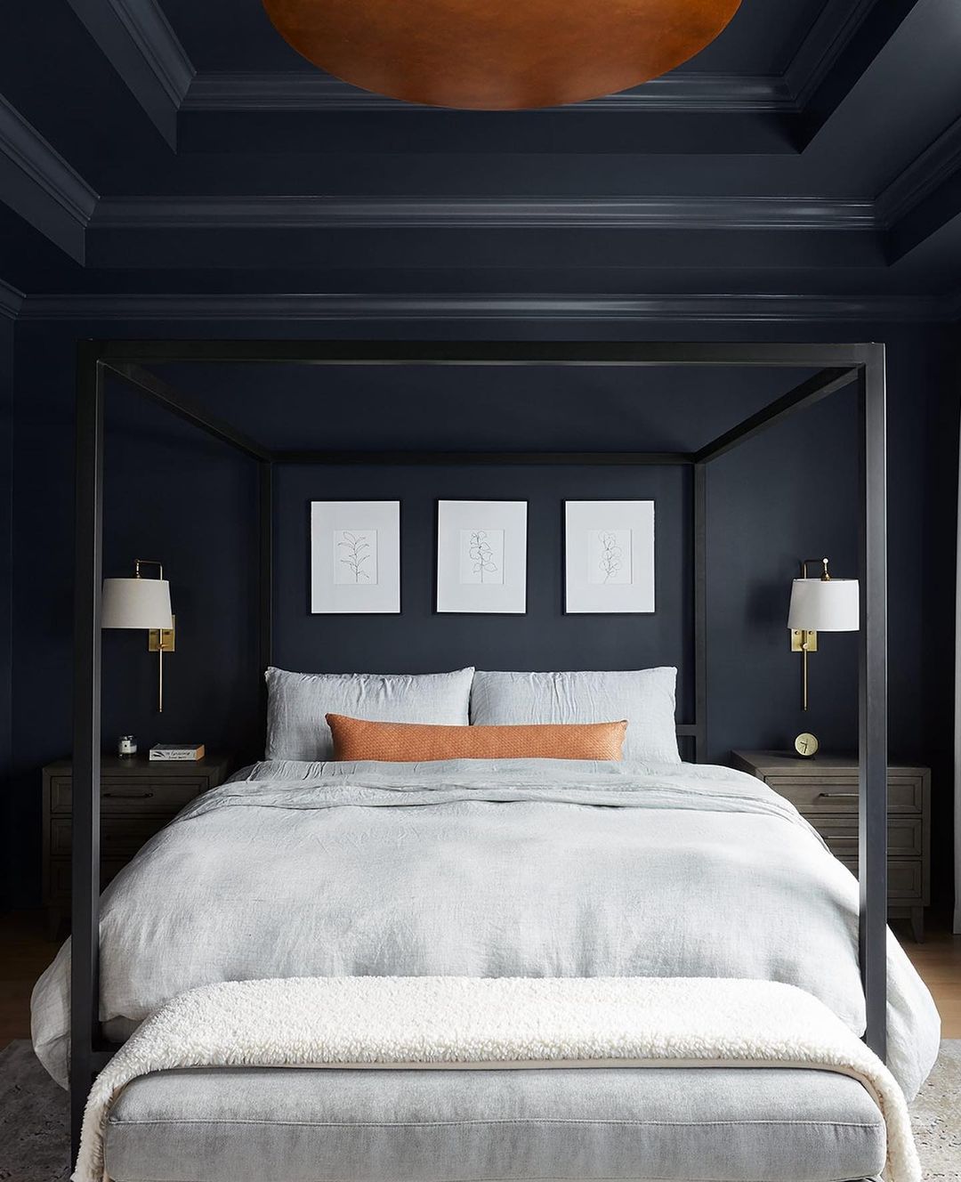 Black and Grey Contemporary Bedroom