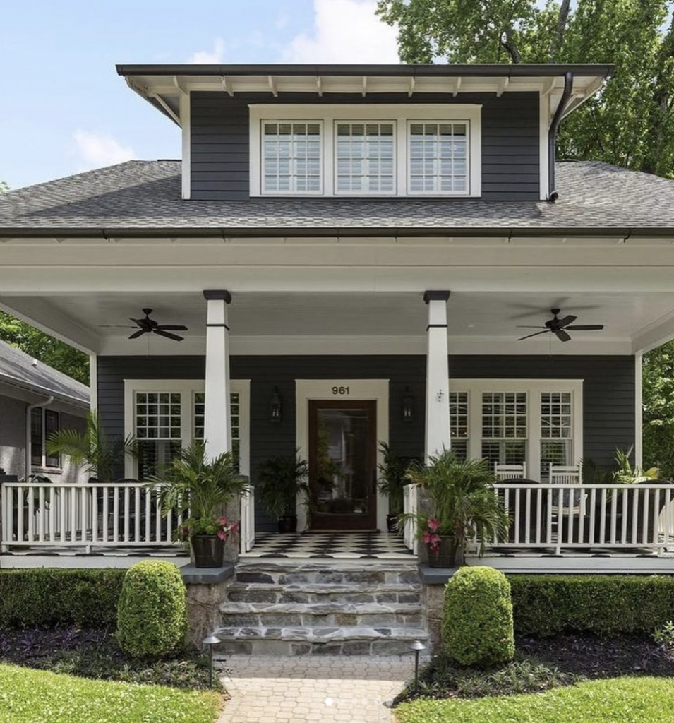 Black House, White Columns, Wood Railing