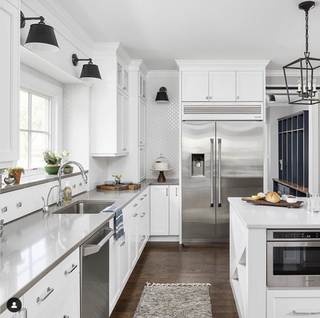 Grey Kitchen With Wooden Cabinetry