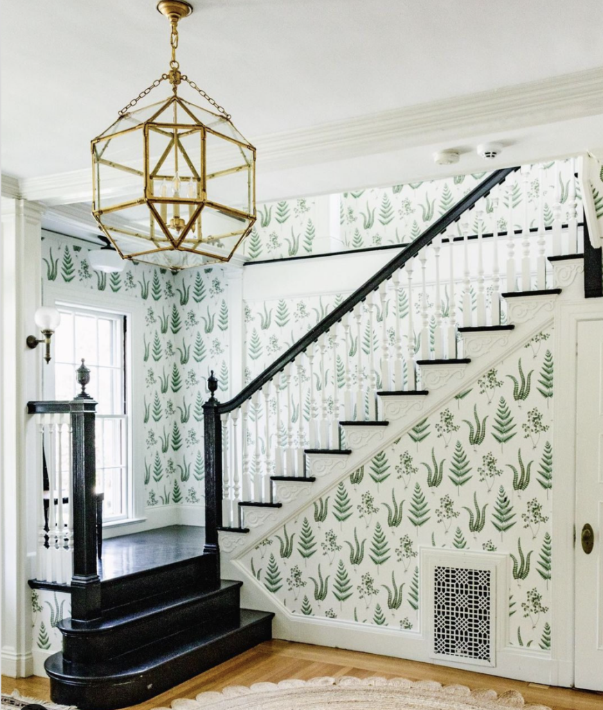 Black Stairs and Their Two-Tone Railing