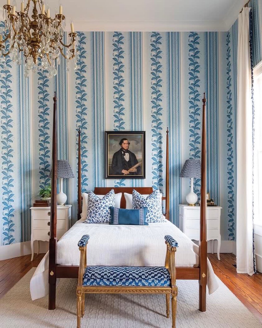 Blue Botanical Bedroom