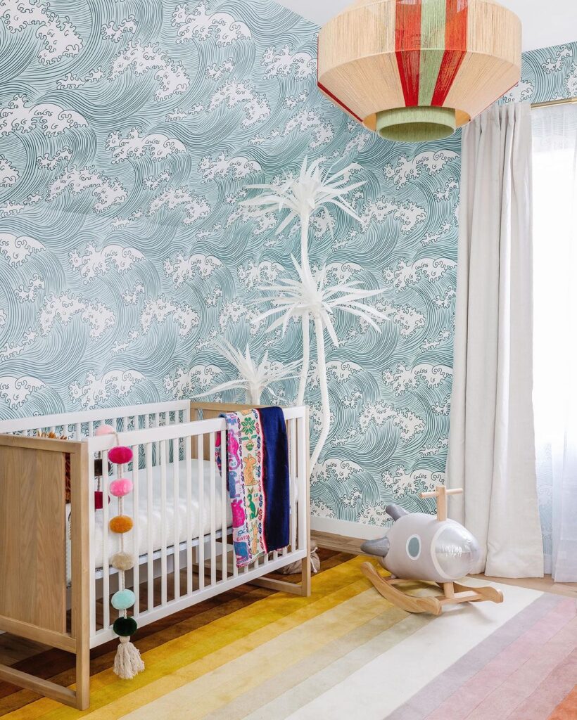 Blue Sea Wallpaper for a Toddler Boy's Bedroom