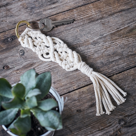 Bohemian Macrame Keychain