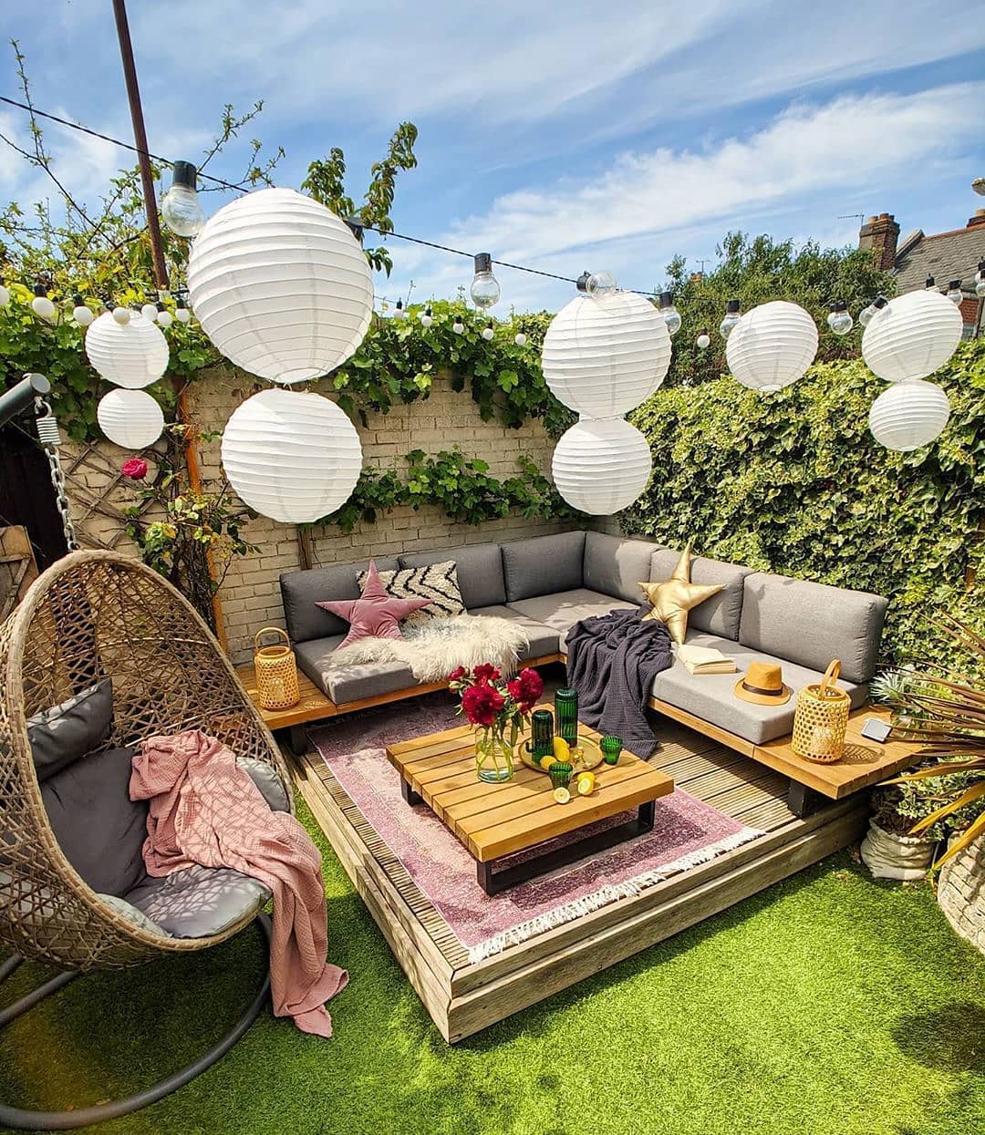 Lively Lanterns and Lounging Luxury - Boho Outdoor Decor