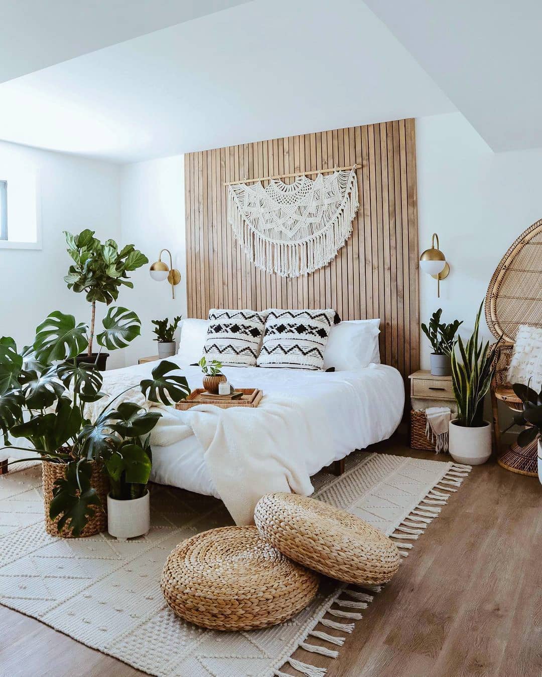 Boho Bedroom Decor with Sconces