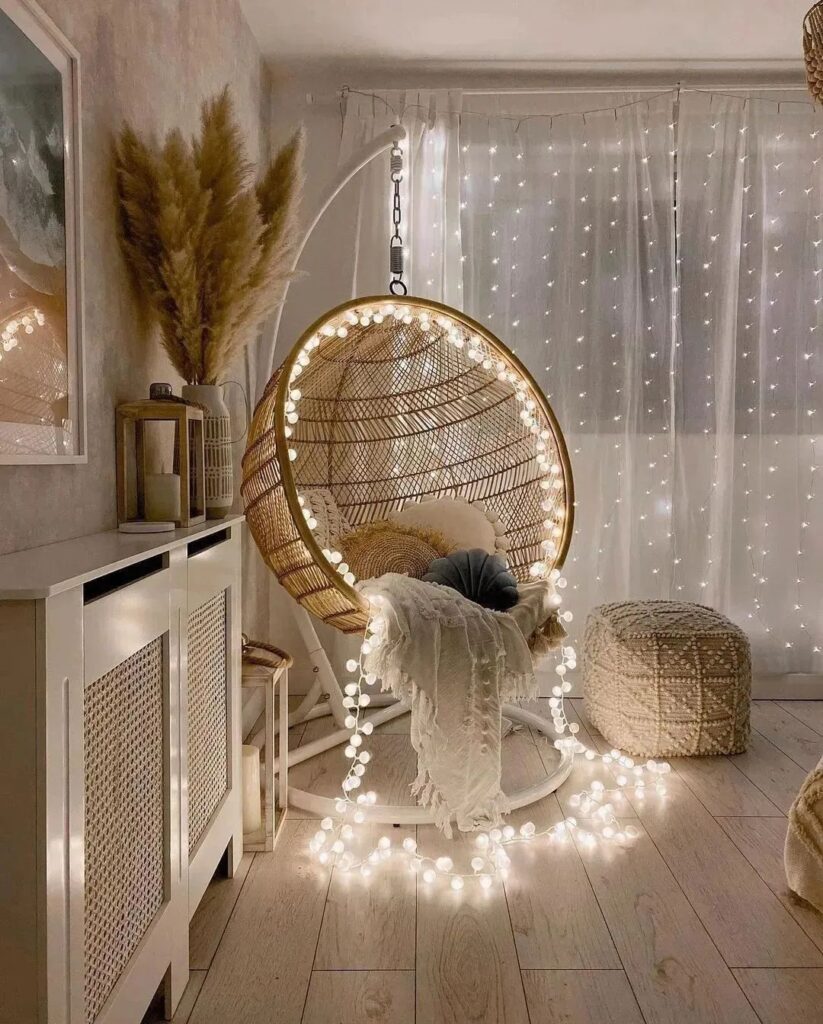 Boho Bedroom Hanging Chair