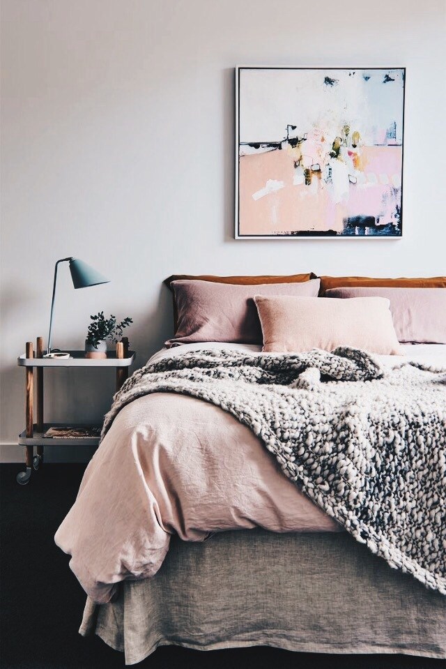 Bold Abstract Bedroom Artwork