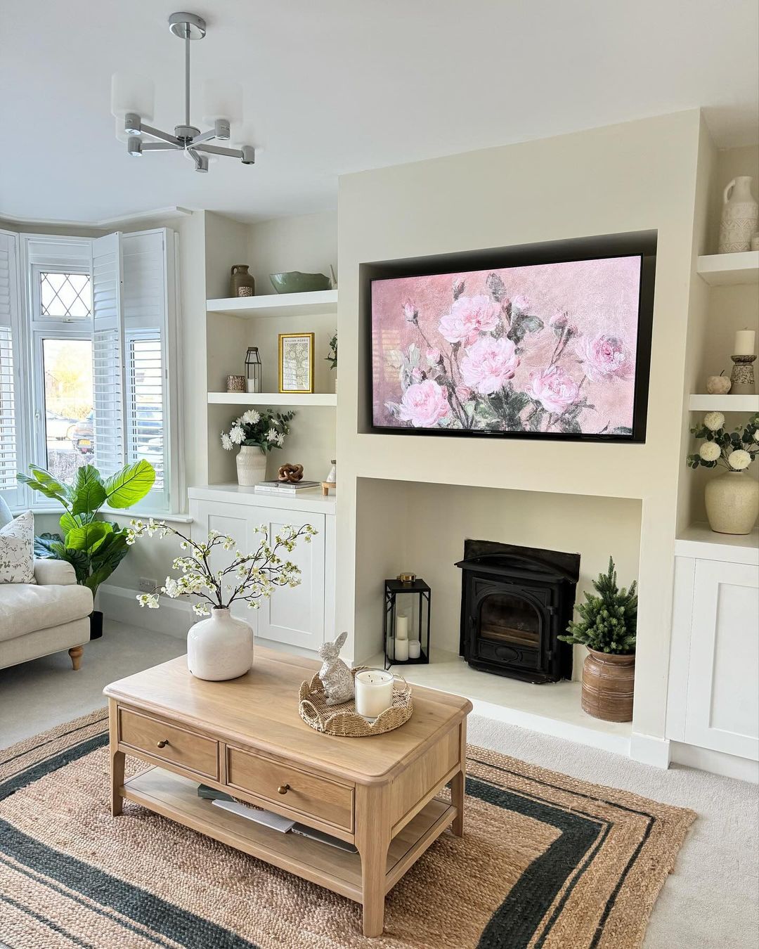 Bold Contrast Geometric Living Room