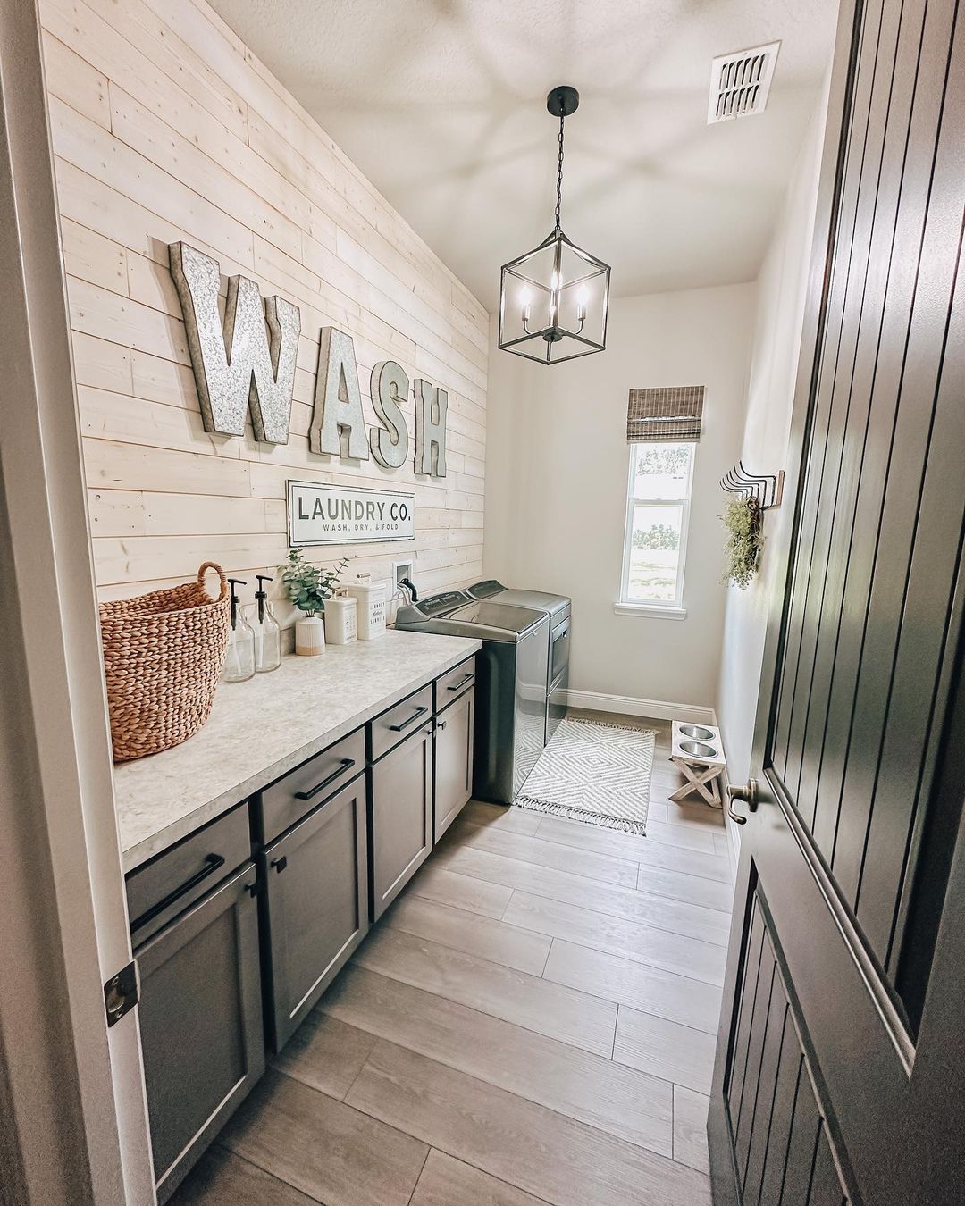 Bold Decor on Shiplap Walls