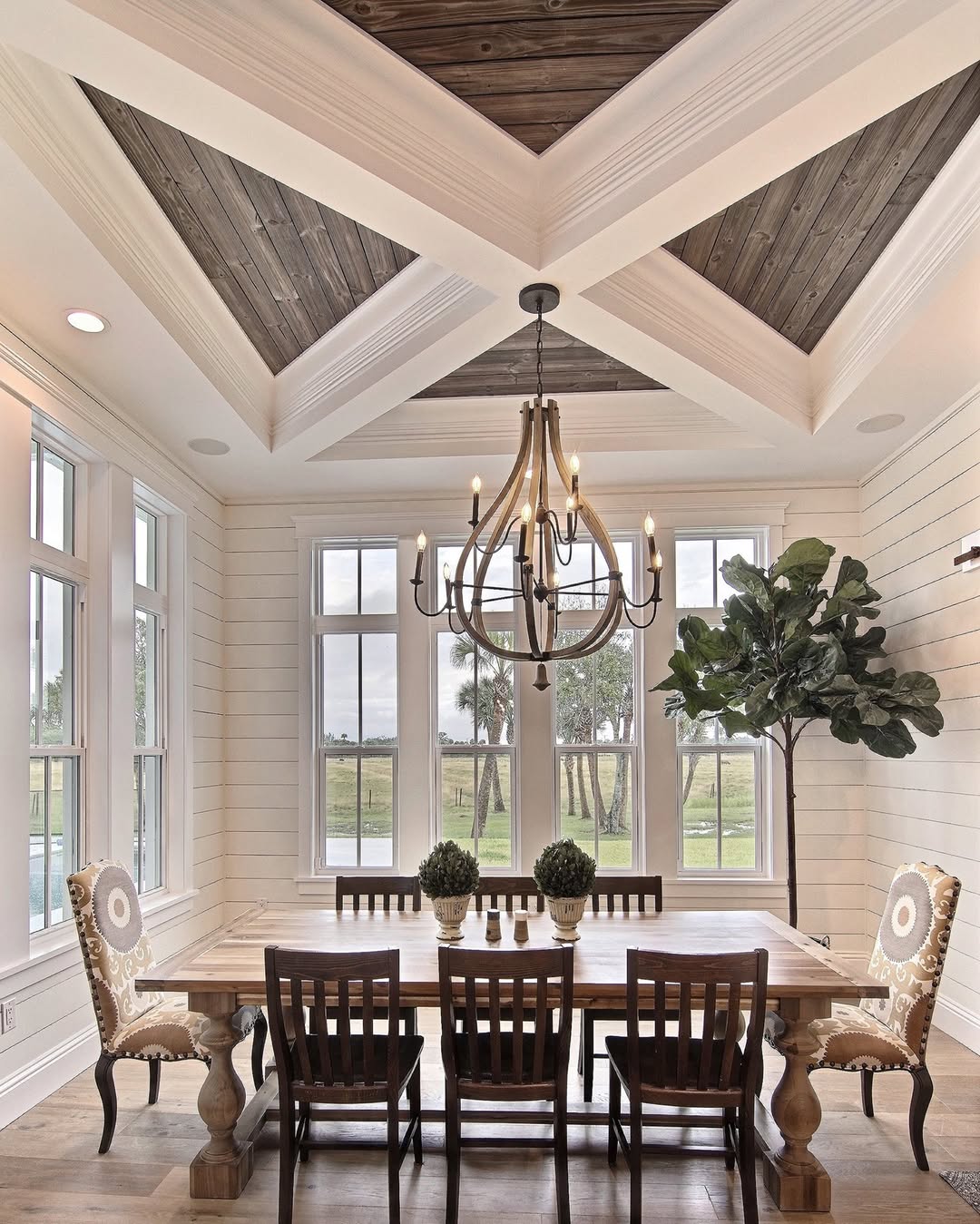 Bold Grey Shiplap Ceiling