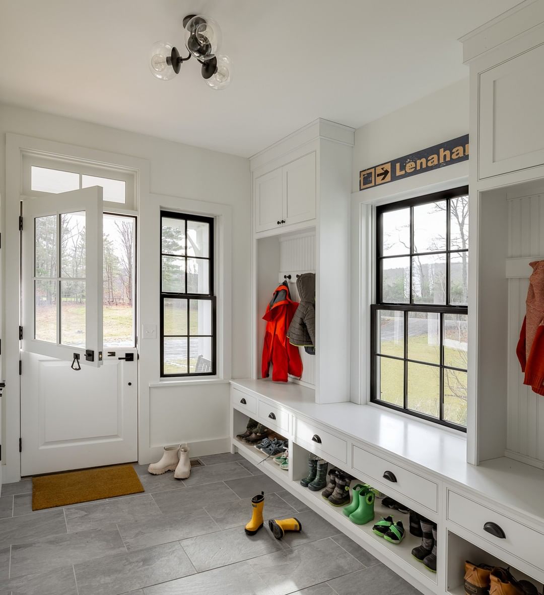 Bright Airy Classic Mudroom