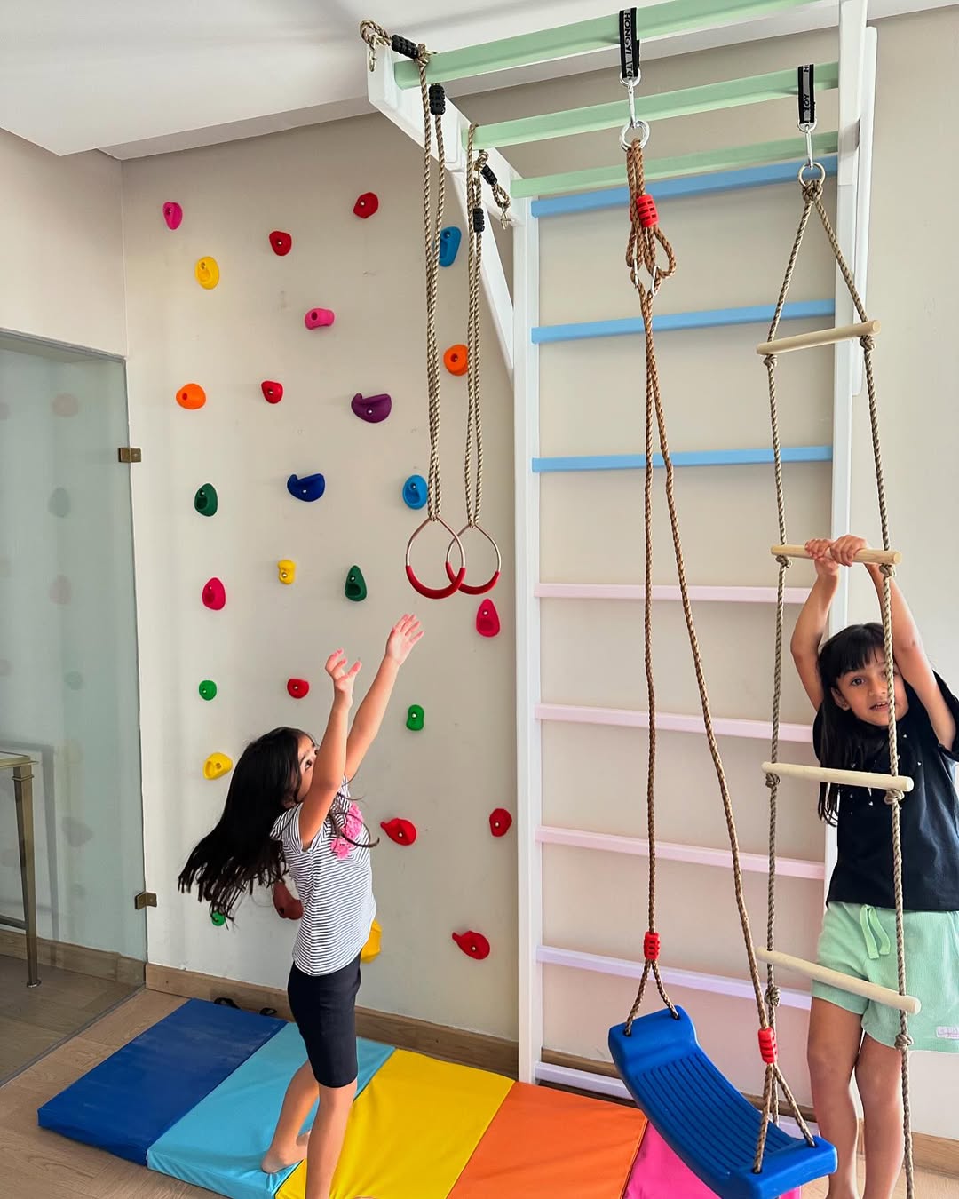 Bright Colorful Jungle Gym Playroom