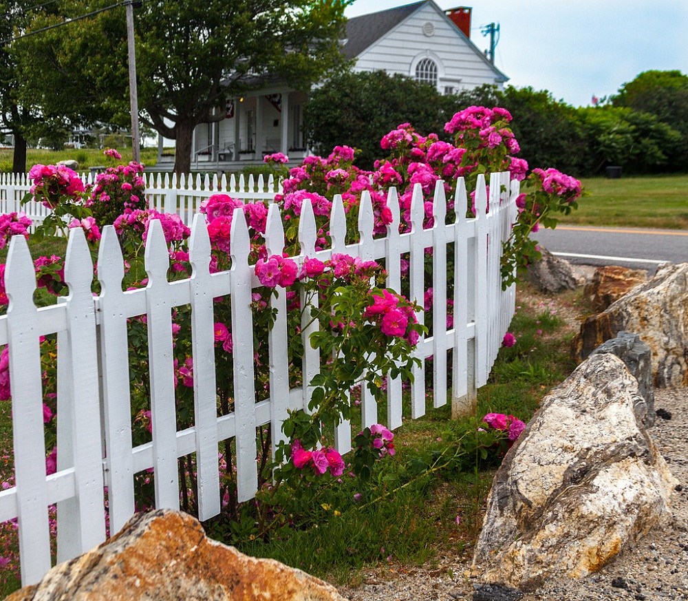 Budget-Friendly White Picket Pallet Fence