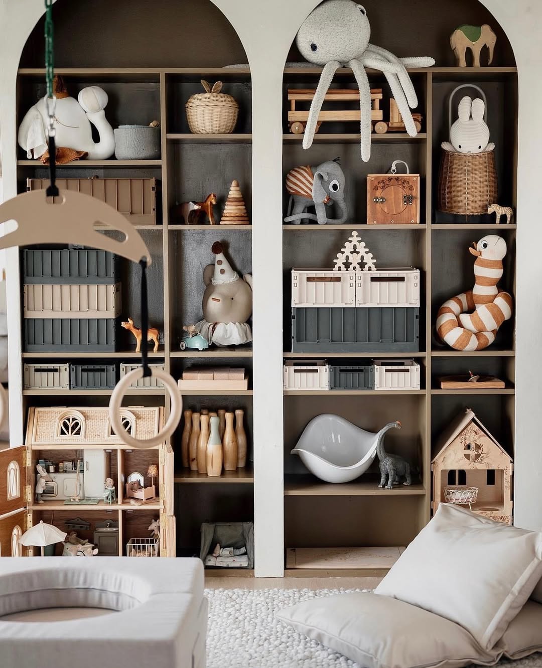 Neutral Playroom With Thoughtful Storage