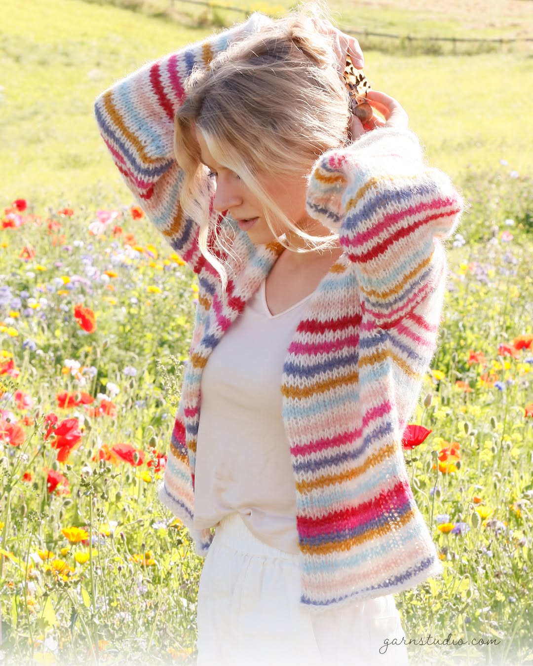 Carefree Lightweight Rainbow Stripe Knit