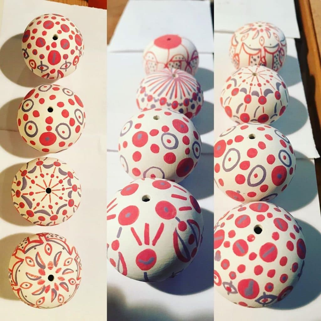 Ceramic Christmas Pattern Baubles