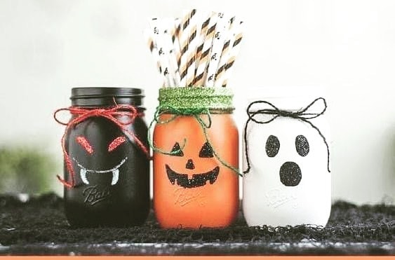 halloween character mason jar crafts