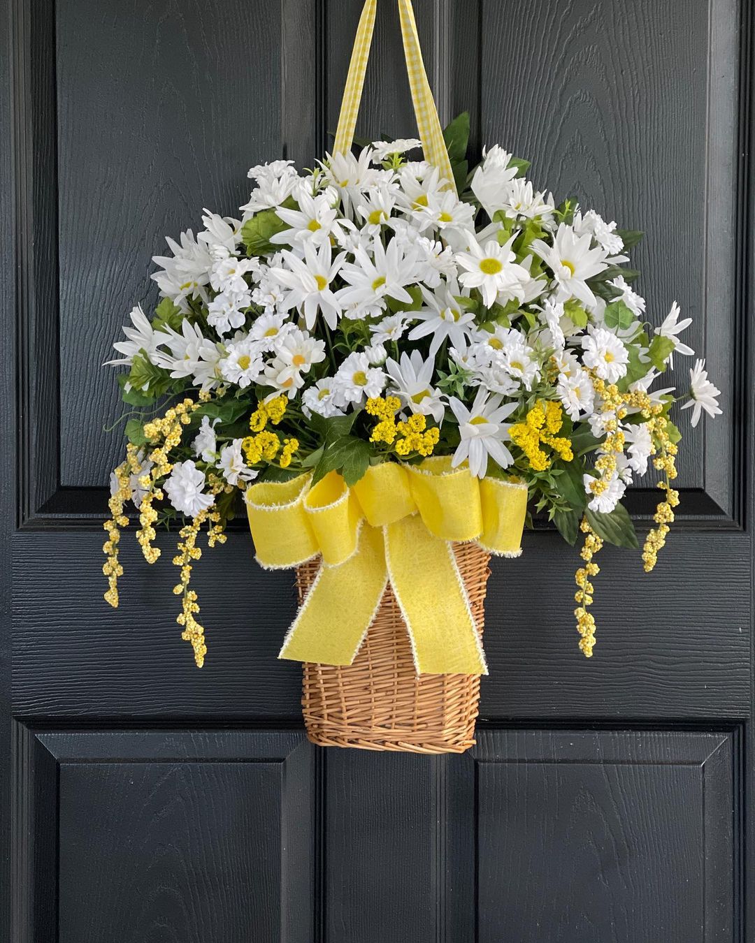 Bright and Cheerful Daisy Door Basket