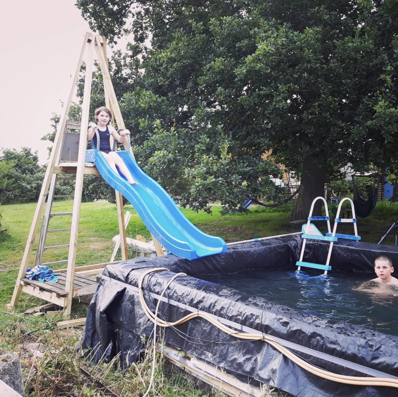 Children’s Waterslide Made from Pallets