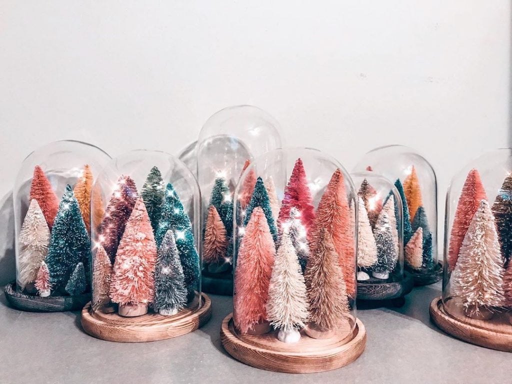 Christmas Bottle Brush Terrarium