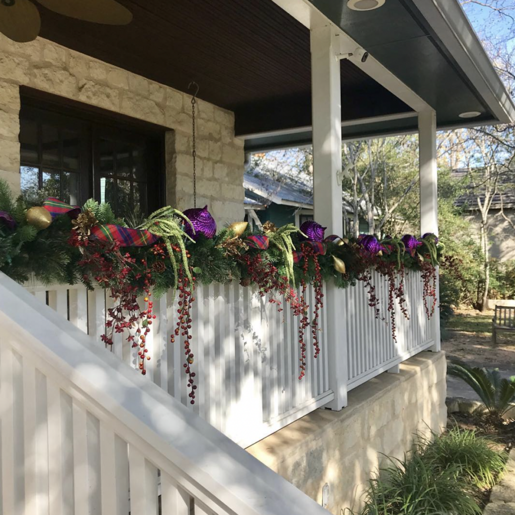 Christmas Wrought Iron Railing