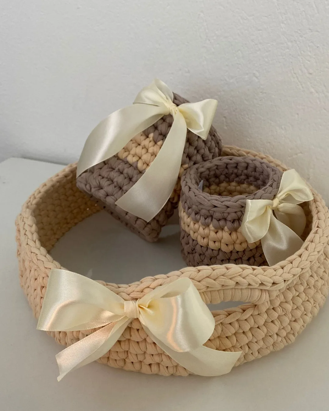Chunky Cotton Crochet Storage Basket