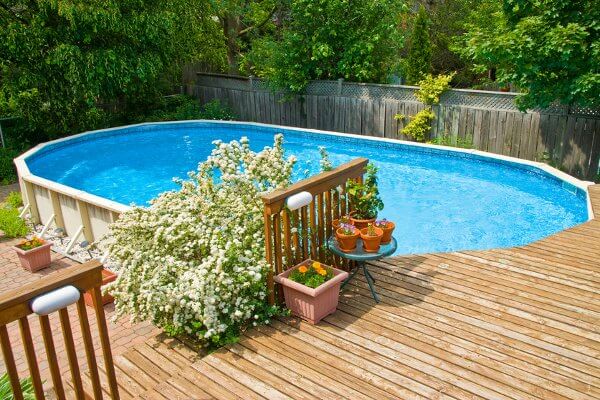Circular Above-Ground Pool Deck