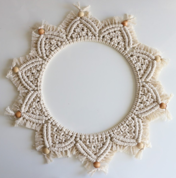 Mandala Wreath Macrame Wall Hanging Using Various Patterns