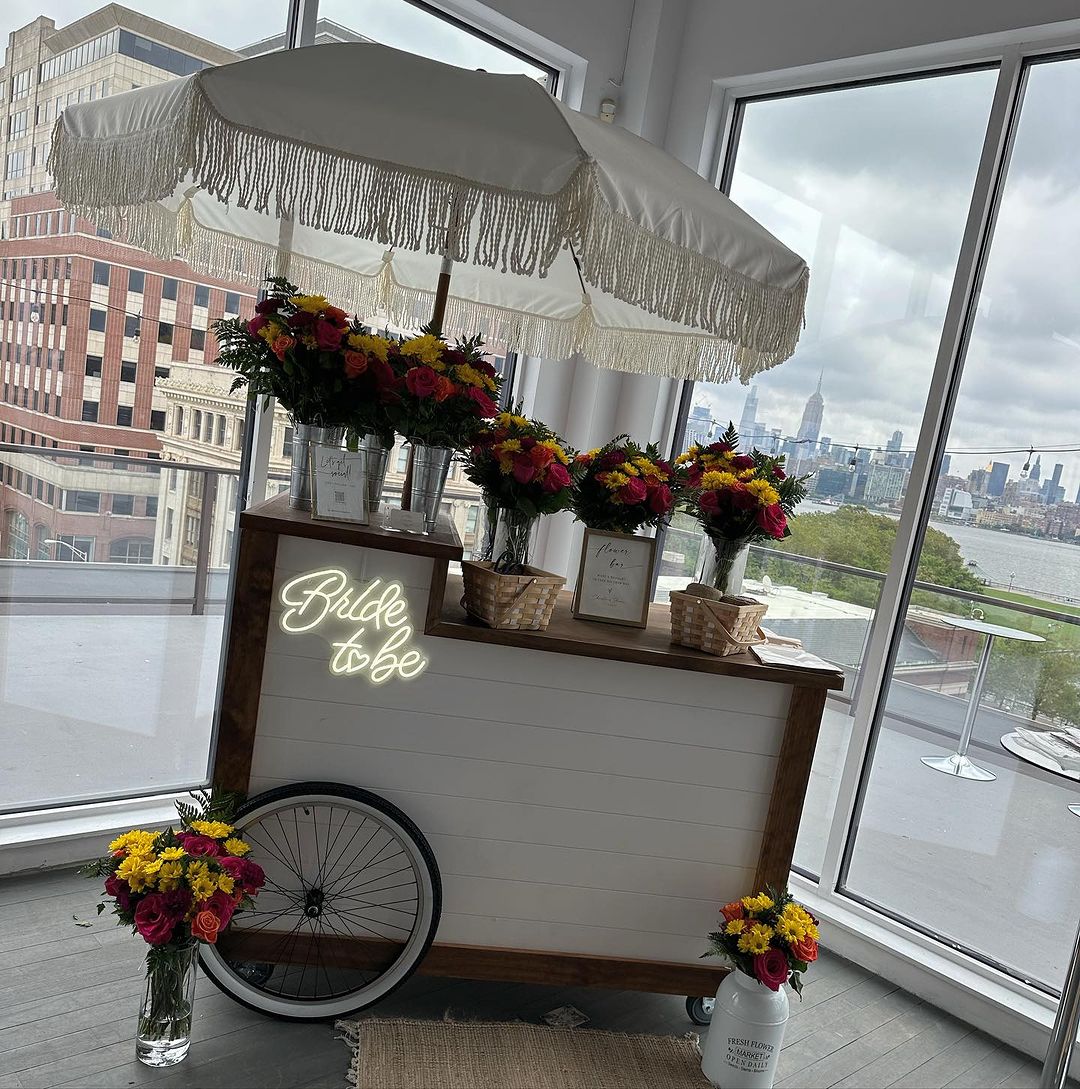 City Flower Bar DIY for a Bride-to-Be