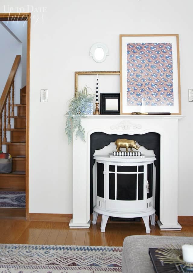 Classic DIY Faux Fireplace Mantel