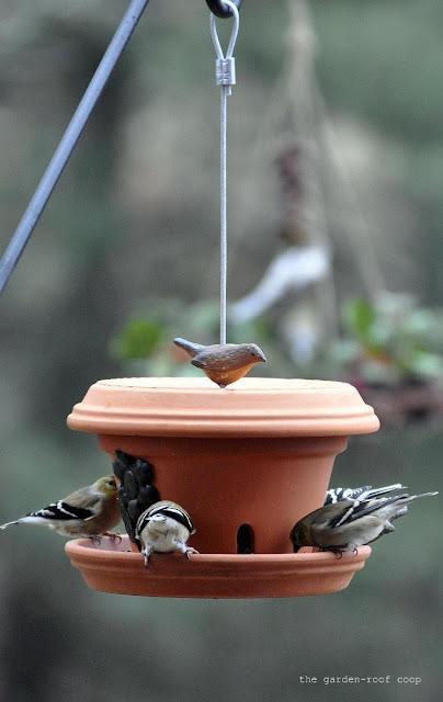 Clay Garden Bird Feeder