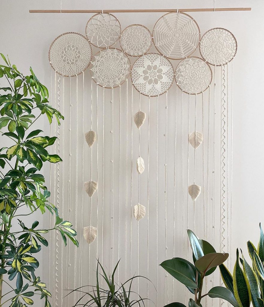 Clustered Macrame Dreamcatchers