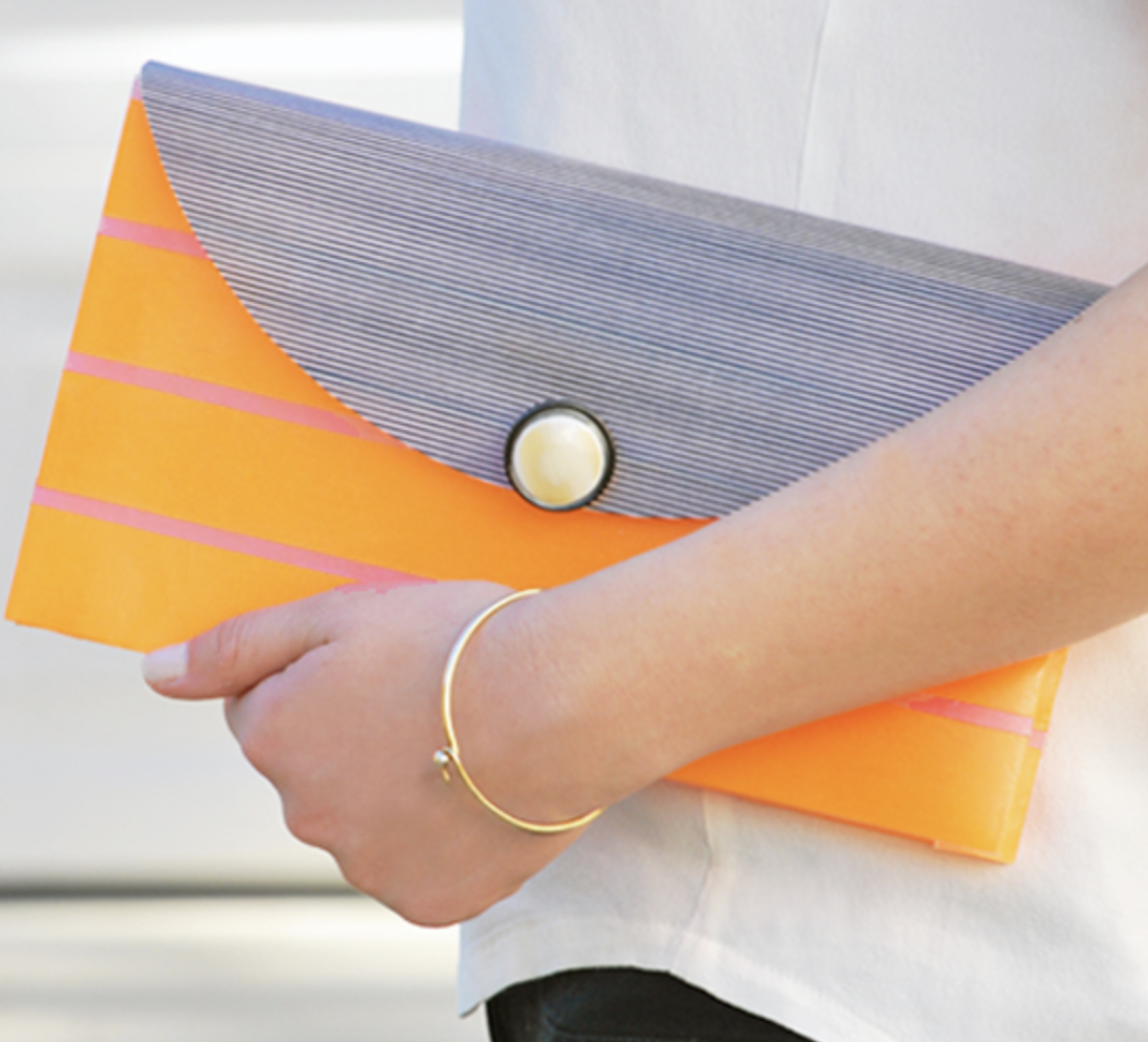 Clutch Customized with Washi Tape