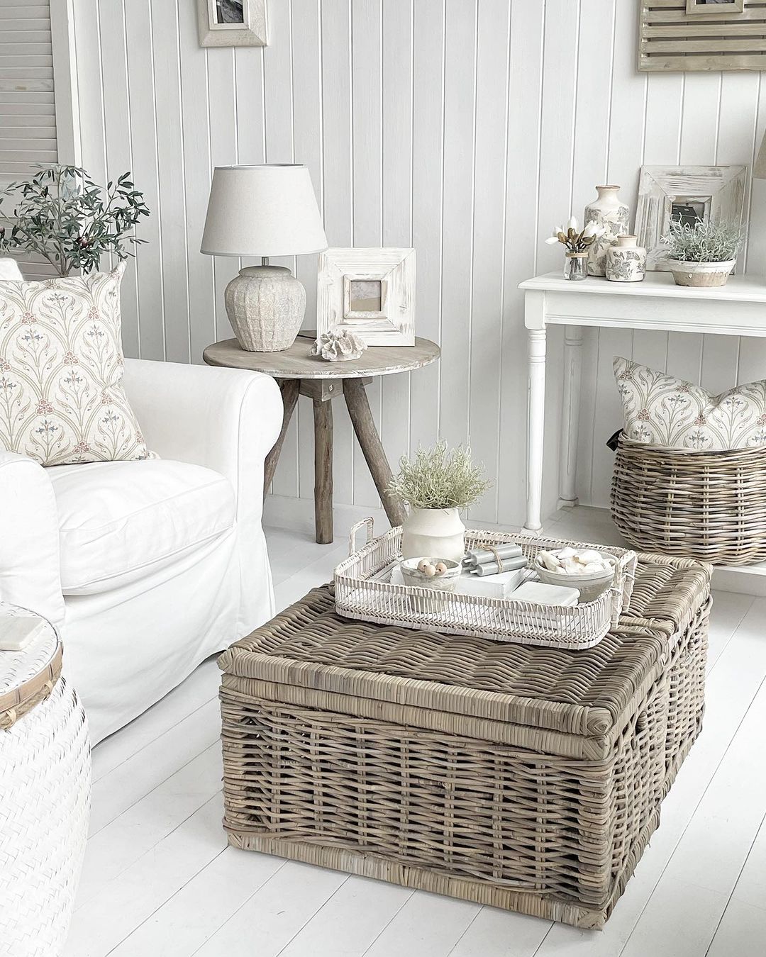 Coastal Cottage with Wicker Charm